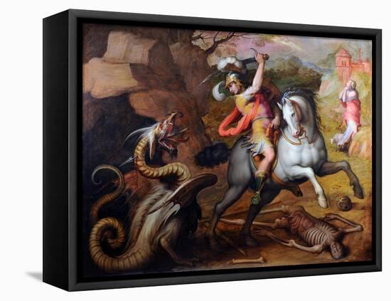 Saint George and the Dragon, C. 1560-Giorgio Vasari-Framed Stretched Canvas