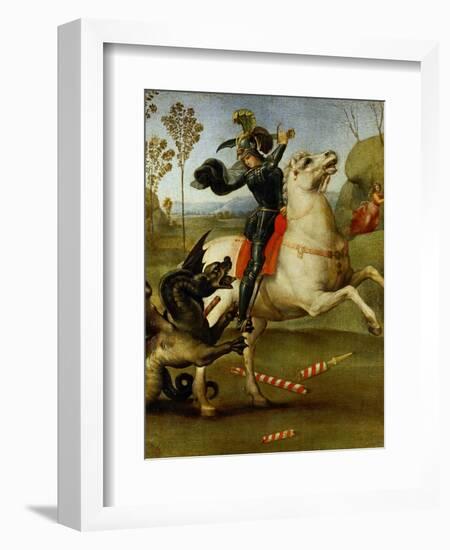 Saint George and the Dragon-Raphael-Framed Giclee Print