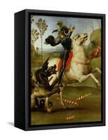 Saint George and the Dragon-Raphael-Framed Stretched Canvas