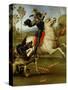 Saint George and the Dragon-Raphael-Stretched Canvas