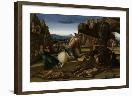 Saint George and the Dragon-Luca Signorelli-Framed Art Print