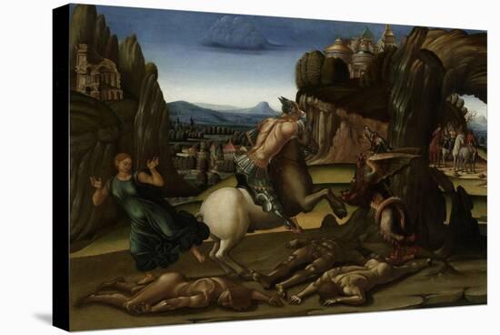 Saint George and the Dragon-Luca Signorelli-Stretched Canvas