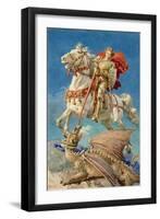 Saint George and the Dragon-Fortunino Matania-Framed Giclee Print