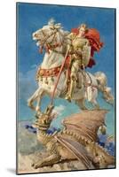 Saint George and the Dragon-Fortunino Matania-Mounted Giclee Print