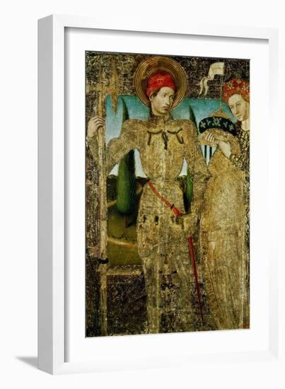 Saint George And the Princess, 1448-Jaume Huguet-Framed Giclee Print