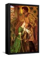 Saint George and the Princess Sabra-Dante Gabriel Rossetti-Framed Stretched Canvas