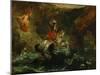 Saint George Fighting the Dragon, Also Called Perseus Delivering Andromeda-Eugene Delacroix-Mounted Giclee Print