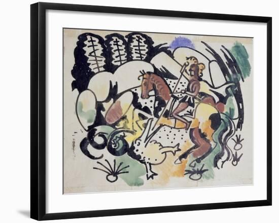 Saint George III, 1912-August Macke-Framed Giclee Print