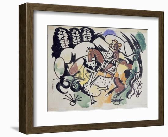 Saint George III, 1912-August Macke-Framed Giclee Print