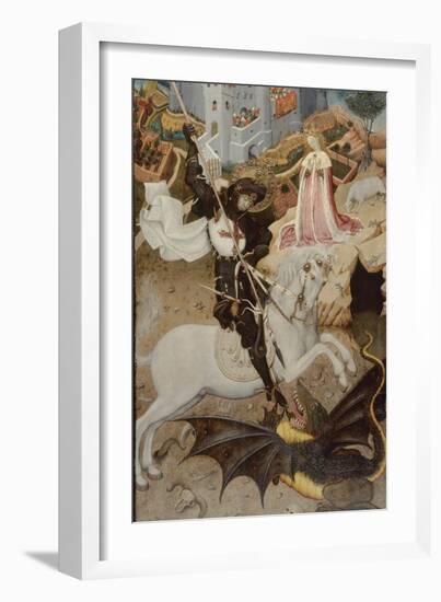 Saint George Killing the Dragon, 1434-35-Bernardo Martorell-Framed Giclee Print