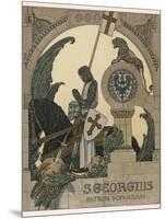 Saint George Praying after Slaying the Dragon-Heinrich Lefler-Mounted Photographic Print