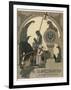 Saint George Praying after Slaying the Dragon-Heinrich Lefler-Framed Photographic Print