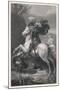 Saint George Slays the Dragon While a Damsel Watches Safely out of Harms Way-Harry Payne-Mounted Premium Giclee Print