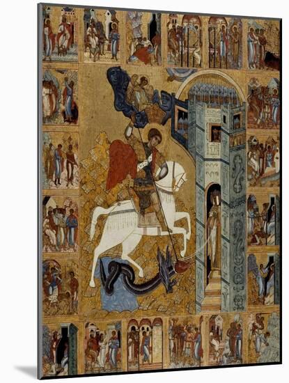 Saint George with Scenes from His Life-null-Mounted Giclee Print