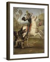 Saint Georges luttant avec le dragon-Raffaello Sanzio-Framed Giclee Print