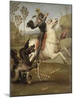 Saint Georges luttant avec le dragon-Raffaello Sanzio-Mounted Giclee Print