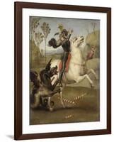 Saint Georges luttant avec le dragon-Raffaello Sanzio-Framed Giclee Print