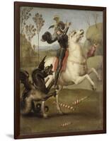 Saint Georges luttant avec le dragon-Raffaello Sanzio-Framed Premium Giclee Print