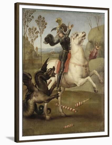 Saint Georges luttant avec le dragon-Raffaello Sanzio-Framed Premium Giclee Print