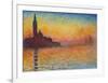 Saint-Georges majeur au crépuscule-Claude Monet-Framed Art Print