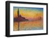 Saint-Georges majeur au crépuscule-Claude Monet-Framed Art Print