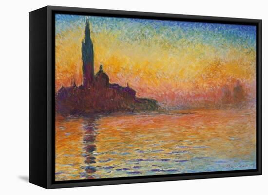 Saint-Georges majeur au crépuscule-Claude Monet-Framed Stretched Canvas