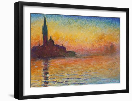 Saint-Georges majeur au crépuscule-Claude Monet-Framed Art Print