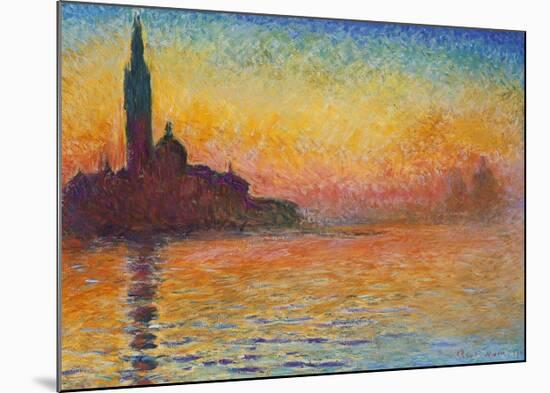 Saint-Georges majeur au crépuscule-Claude Monet-Mounted Art Print