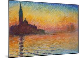 Saint-Georges majeur au crépuscule-Claude Monet-Mounted Art Print