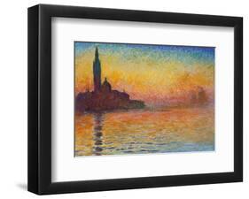 Saint-Georges majeur au crépuscule-Claude Monet-Framed Art Print