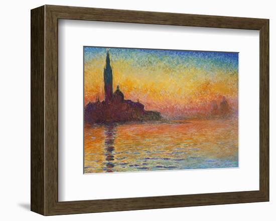 Saint-Georges majeur au crépuscule-Claude Monet-Framed Art Print