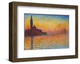 Saint-Georges majeur au crépuscule-Claude Monet-Framed Art Print