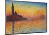 Saint-Georges majeur au crépuscule-Claude Monet-Mounted Art Print