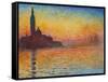 Saint-Georges majeur au crépuscule-Claude Monet-Framed Stretched Canvas