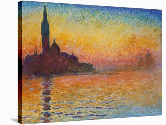 Saint-Georges majeur au crépuscule-Claude Monet-Stretched Canvas