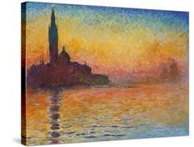Saint-Georges majeur au crépuscule-Claude Monet-Stretched Canvas