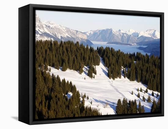Saint Gervais Ski Slopes, Saint Gervais, Haute Savoie, French Alps, France, Europe-null-Framed Stretched Canvas