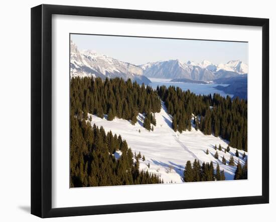 Saint Gervais Ski Slopes, Saint Gervais, Haute Savoie, French Alps, France, Europe-null-Framed Photographic Print