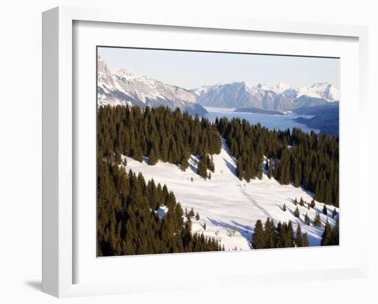 Saint Gervais Ski Slopes, Saint Gervais, Haute Savoie, French Alps, France, Europe-null-Framed Photographic Print