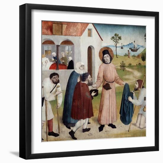 Saint Giles Distributing His Property Among the Poor, C1470-1480-null-Framed Giclee Print
