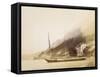 Saint-Gingolph, un navire ancré au bord du lac-Alexandre-Gustave Eiffel-Framed Stretched Canvas