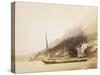 Saint-Gingolph, un navire ancré au bord du lac-Alexandre-Gustave Eiffel-Stretched Canvas