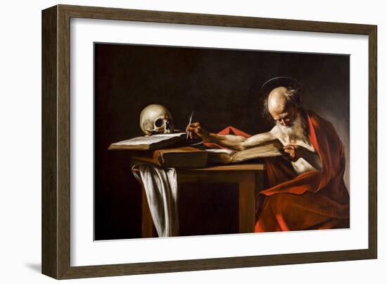 Saint Girolamo by Caravaggio-Michelangelo Merisi da Caravaggio-Framed Giclee Print