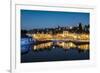 Saint-Goustan port at blue hour, Auray, Morbihan, Brittany, France, Europe-Francesco Vaninetti-Framed Photographic Print