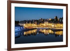 Saint-Goustan port at blue hour, Auray, Morbihan, Brittany, France, Europe-Francesco Vaninetti-Framed Photographic Print