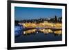 Saint-Goustan port at blue hour, Auray, Morbihan, Brittany, France, Europe-Francesco Vaninetti-Framed Photographic Print