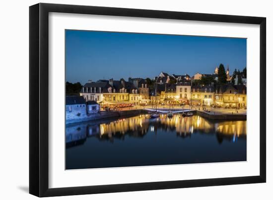 Saint-Goustan port at blue hour, Auray, Morbihan, Brittany, France, Europe-Francesco Vaninetti-Framed Photographic Print