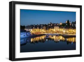 Saint-Goustan port at blue hour, Auray, Morbihan, Brittany, France, Europe-Francesco Vaninetti-Framed Photographic Print