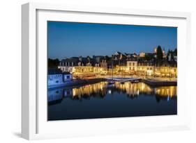 Saint-Goustan port at blue hour, Auray, Morbihan, Brittany, France, Europe-Francesco Vaninetti-Framed Photographic Print