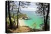 Saint Hernot paradisiac beach in Brittany-Philippe Manguin-Stretched Canvas